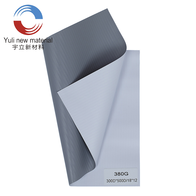 380gsm 300D × 500D 18 × 12 لافتة PVC فليكس رمادية مغلفة على البارد